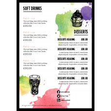 MENU - ILLUSTRATION - A5 - PORTRAIT - 2PP
