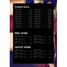 MENU - LIFESTYLE PREMIUM – PORTRAIT