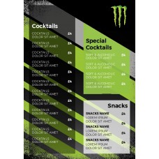 MENU - MONSTER - DRINK MENU - OPTION 1 - PORTRAIT