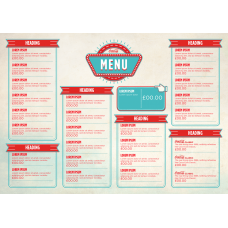 MENU - RETRO - LANDSCAPE