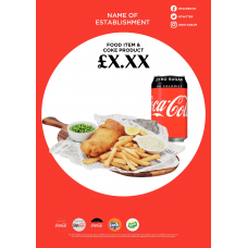ROUTE 2 - MEAL DEAL POSTER - 1 FOOD - 1 DRINK