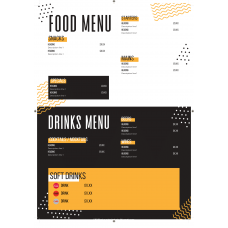 COKE GENERIC FOOD MENU WHITE/BLACK