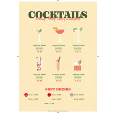 COKE GENERIC COCKTAIL MENU YELLOW