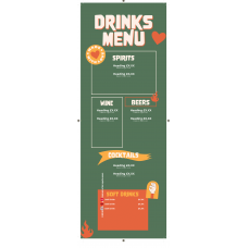 COKE GENERIC DRINKS MENU GREEN SLIM