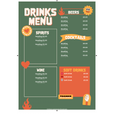 COKE GENERIC DRINKS MENU GREEN