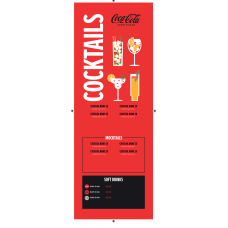 COKE LICENSED COCKTAIL MENU RED SLIM