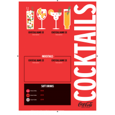 COKE LICENSED COCKTAIL MENU RED