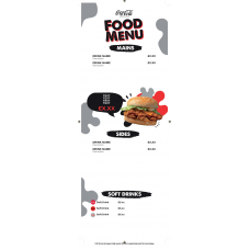 COKE LICENSED FOOD MENU WHITE SLIM