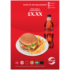 ROUTE 1 - MEAL DEAL POSTER - 1 FOOD - 1 DRINK